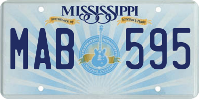 MS license plate MAB595