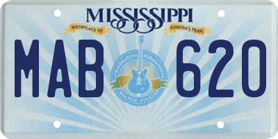 MS license plate MAB620