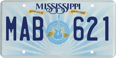 MS license plate MAB621