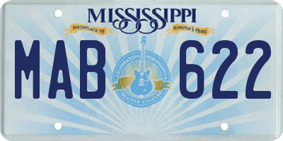 MS license plate MAB622