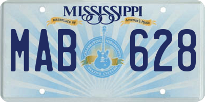 MS license plate MAB628