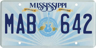 MS license plate MAB642