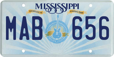 MS license plate MAB656