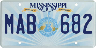 MS license plate MAB682