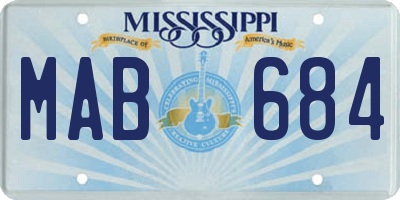 MS license plate MAB684