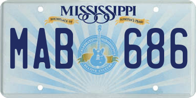MS license plate MAB686