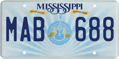 MS license plate MAB688