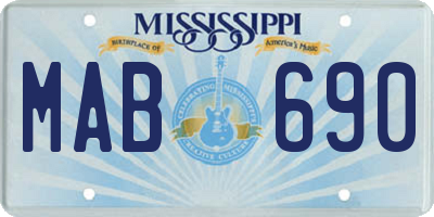 MS license plate MAB690