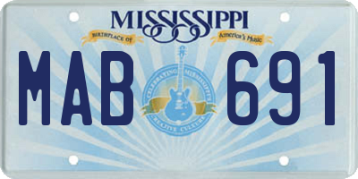 MS license plate MAB691
