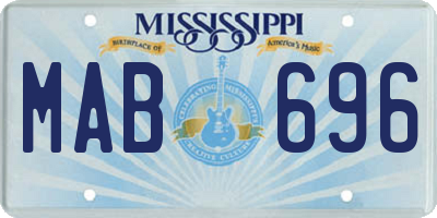 MS license plate MAB696