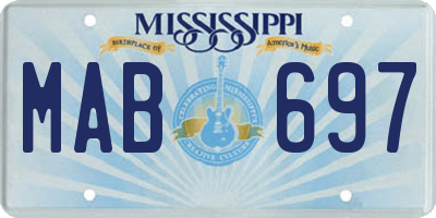 MS license plate MAB697