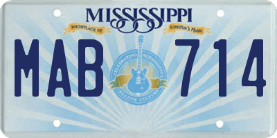 MS license plate MAB714
