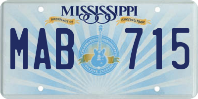 MS license plate MAB715