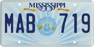 MS license plate MAB719