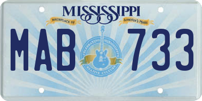 MS license plate MAB733