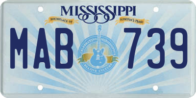 MS license plate MAB739