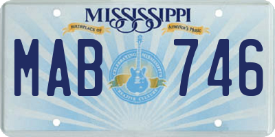 MS license plate MAB746