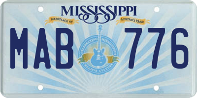 MS license plate MAB776