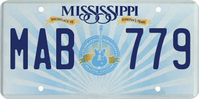 MS license plate MAB779