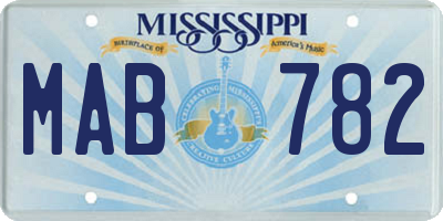 MS license plate MAB782