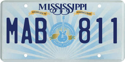 MS license plate MAB811