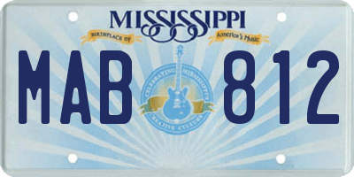 MS license plate MAB812