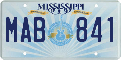 MS license plate MAB841
