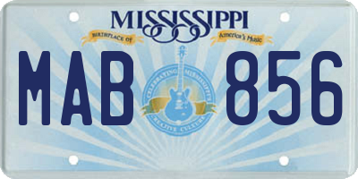 MS license plate MAB856