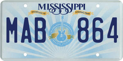 MS license plate MAB864