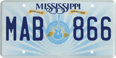 MS license plate MAB866