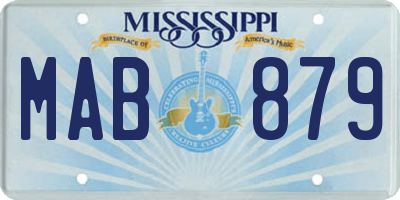 MS license plate MAB879