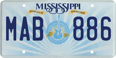 MS license plate MAB886