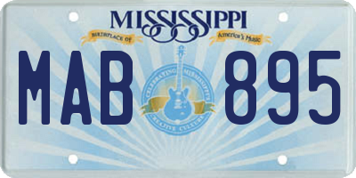 MS license plate MAB895
