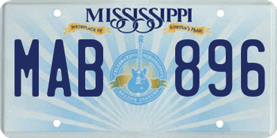 MS license plate MAB896