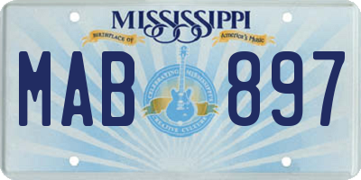 MS license plate MAB897