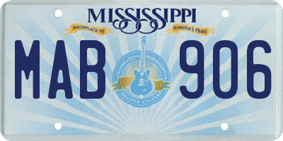 MS license plate MAB906