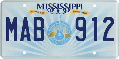 MS license plate MAB912