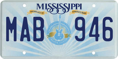 MS license plate MAB946