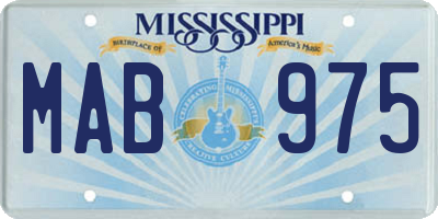 MS license plate MAB975