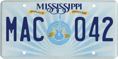 MS license plate MAC042