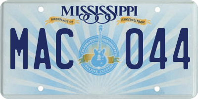 MS license plate MAC044