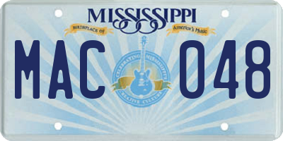 MS license plate MAC048