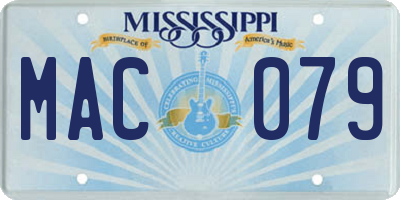 MS license plate MAC079