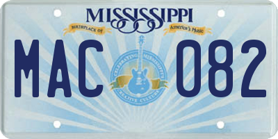 MS license plate MAC082