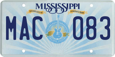 MS license plate MAC083