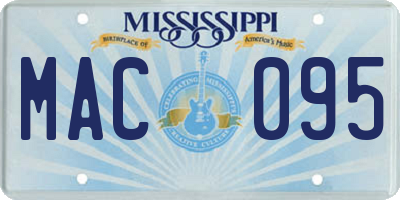 MS license plate MAC095