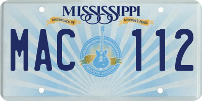 MS license plate MAC112
