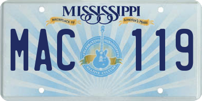 MS license plate MAC119