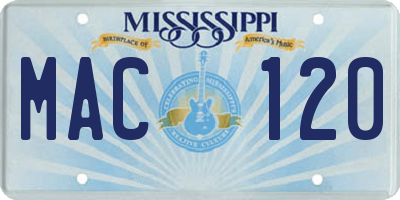 MS license plate MAC120