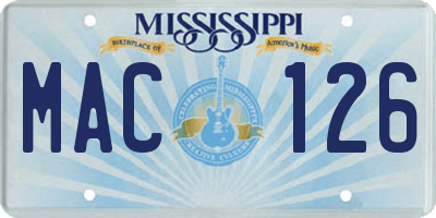 MS license plate MAC126
